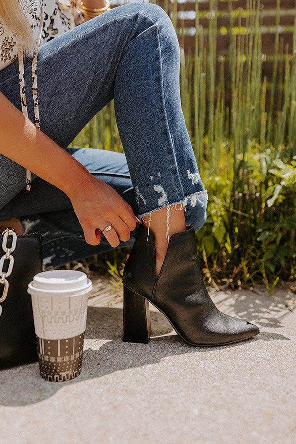 Impressions The Sibyl Faux Leather Bootie In Black