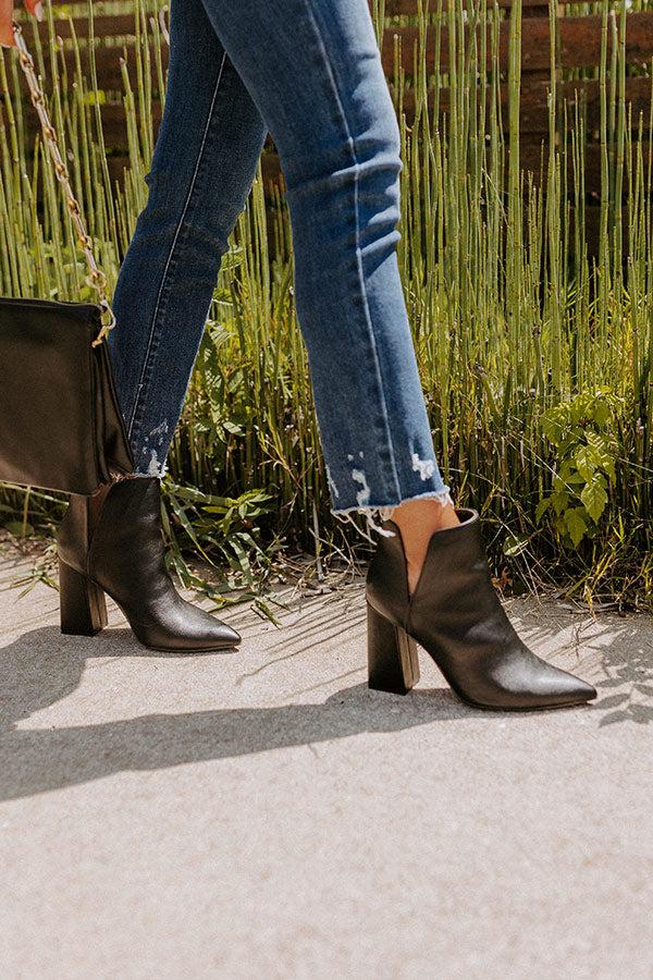 Impressions The Sibyl Faux Leather Bootie In Black