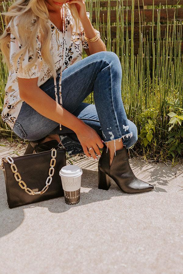 Impressions The Sibyl Faux Leather Bootie In Black