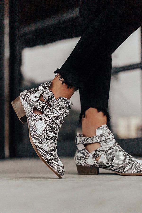 Impressions The Sloane Snake Print Bootie