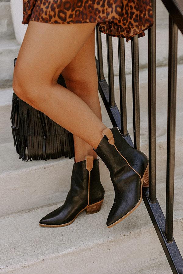 Impressions The Stanley Faux Leather Boot In Black