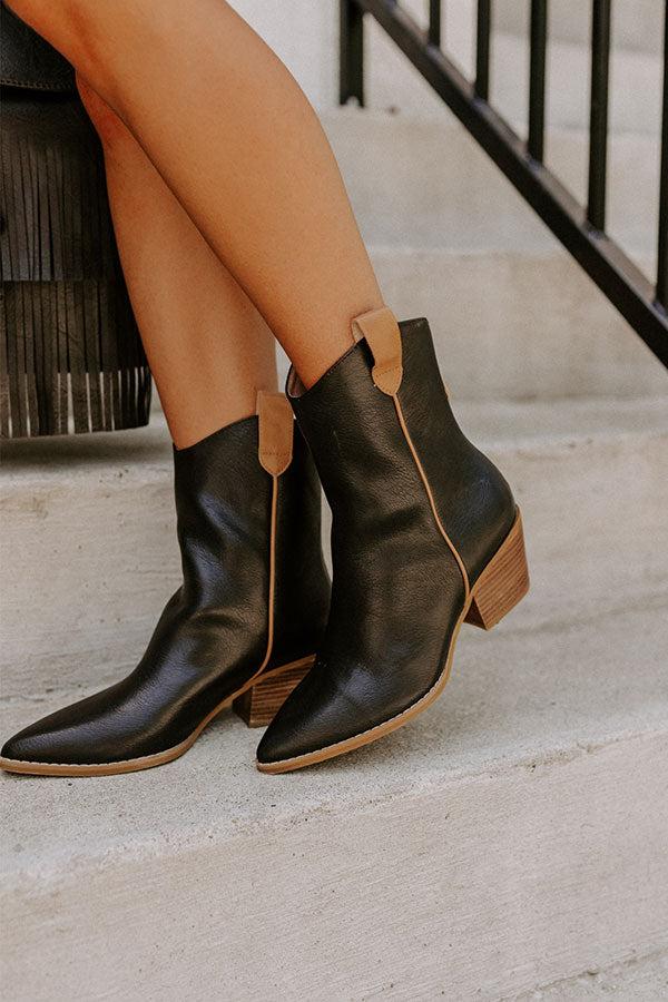 Impressions The Stanley Faux Leather Boot In Black