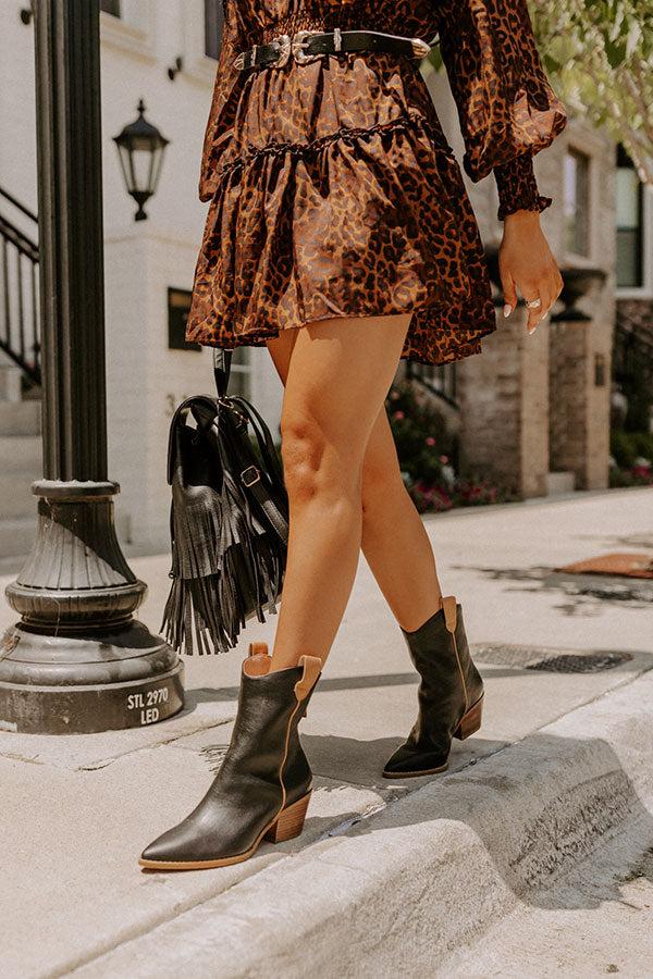 Impressions The Stanley Faux Leather Boot In Black