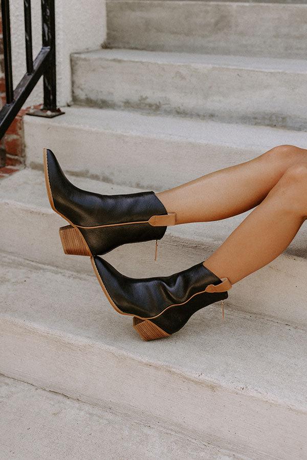 Impressions The Stanley Faux Leather Boot In Black