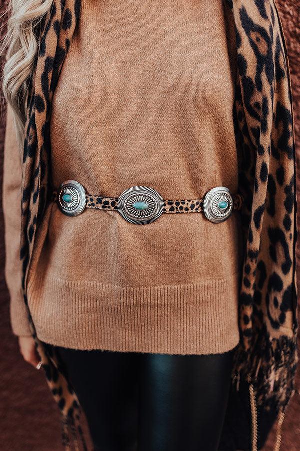 Impressions The Steele Concho Leopard Belt