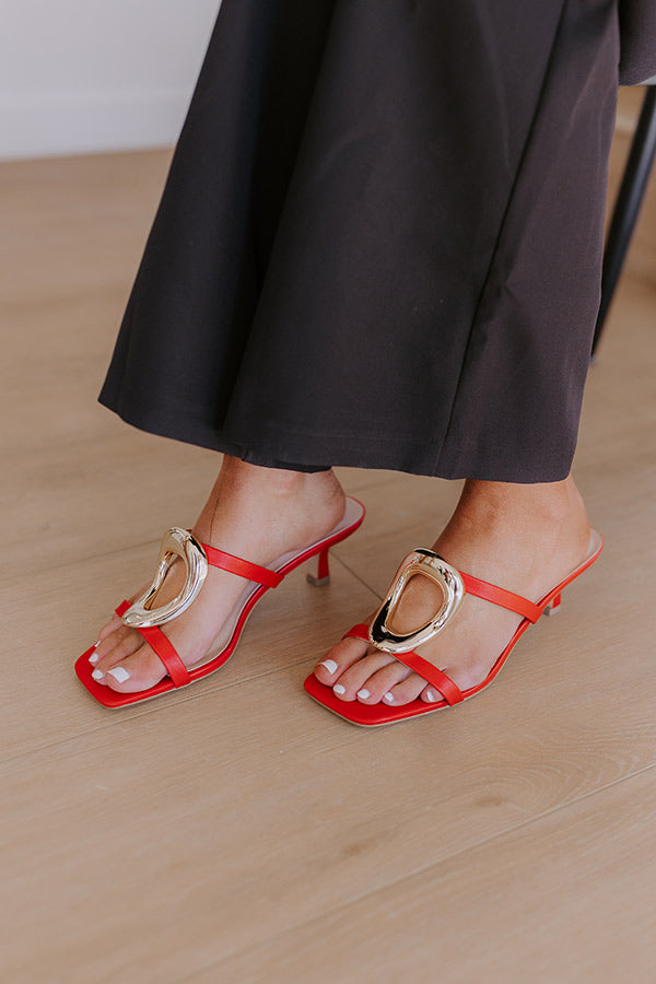 Impressions The Stella Faux Leather Heel In Red