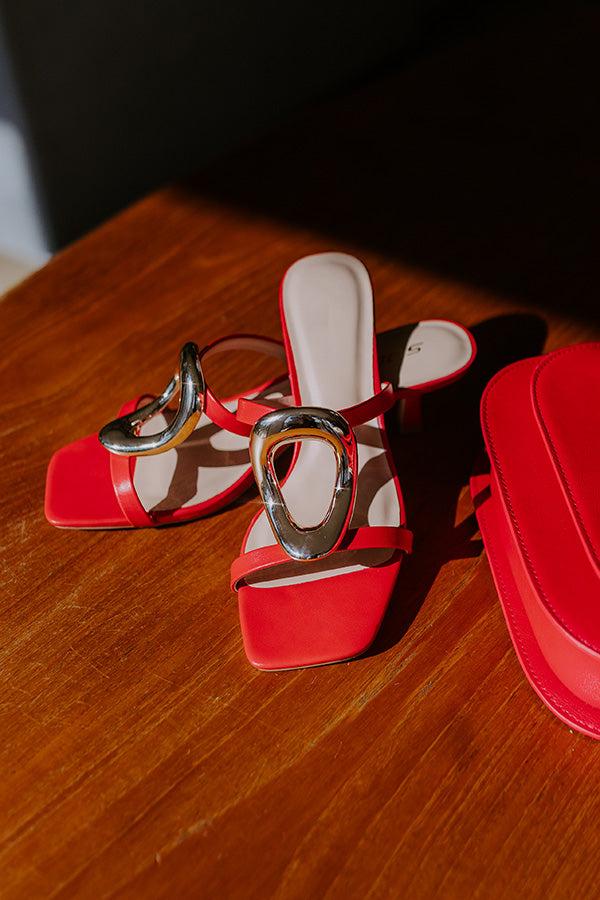 Impressions The Stella Faux Leather Heel in Red