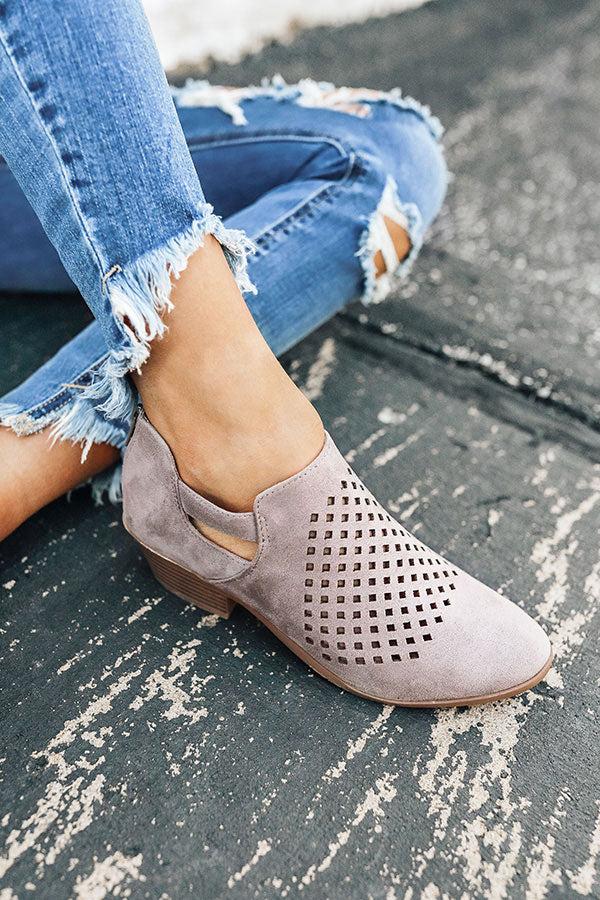 Impressions The Stevie Perforated Bootie In Grey