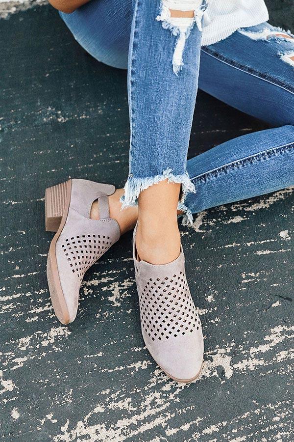 Impressions The Stevie Perforated Bootie In Grey