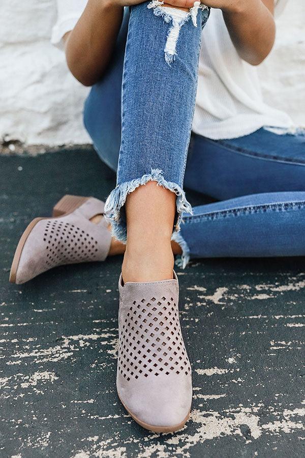 Impressions The Stevie Perforated Bootie in Grey