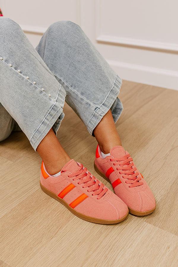 Impressions The Sutton Faux Suede Sneaker In Pink