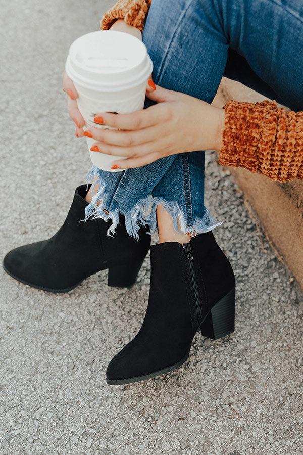 Impressions The Tawny Faux Suede Bootie in Black
