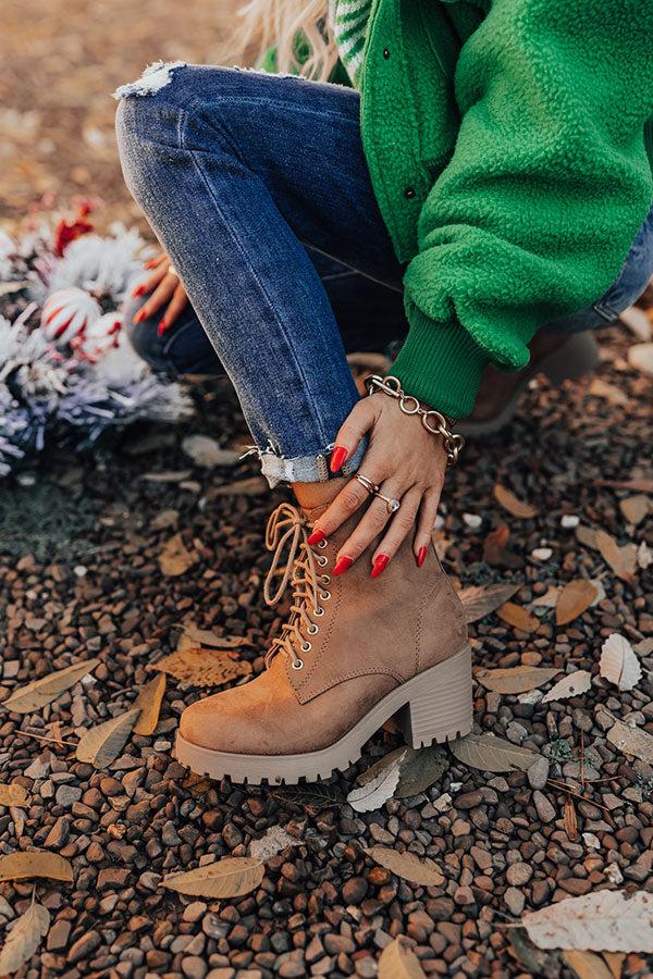 Impressions The Timber Faux Suede Bootie In Brown