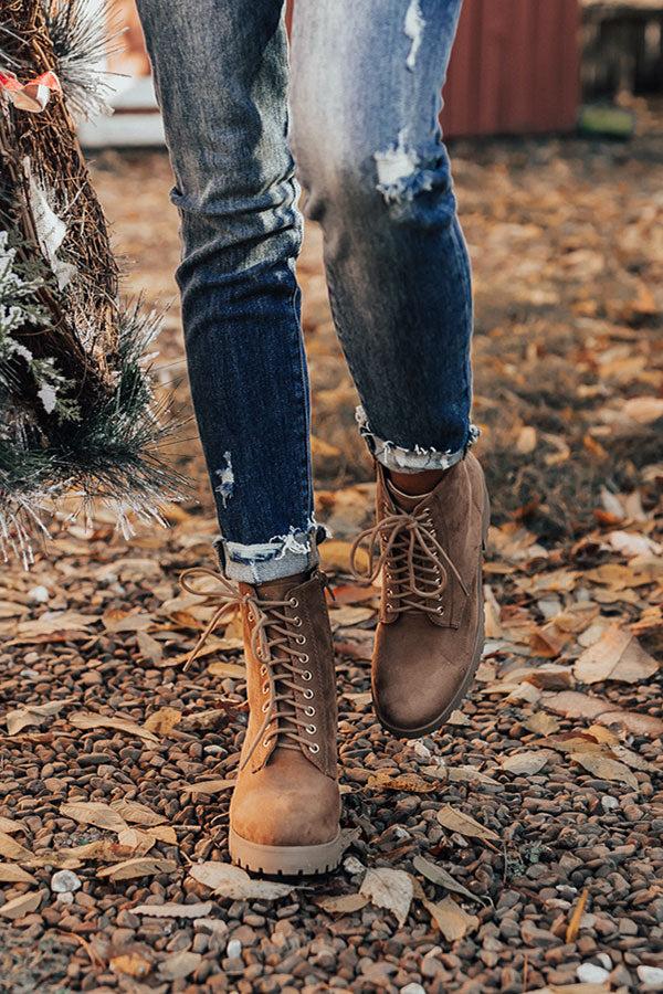 Impressions The Timber Faux Suede Bootie In Brown