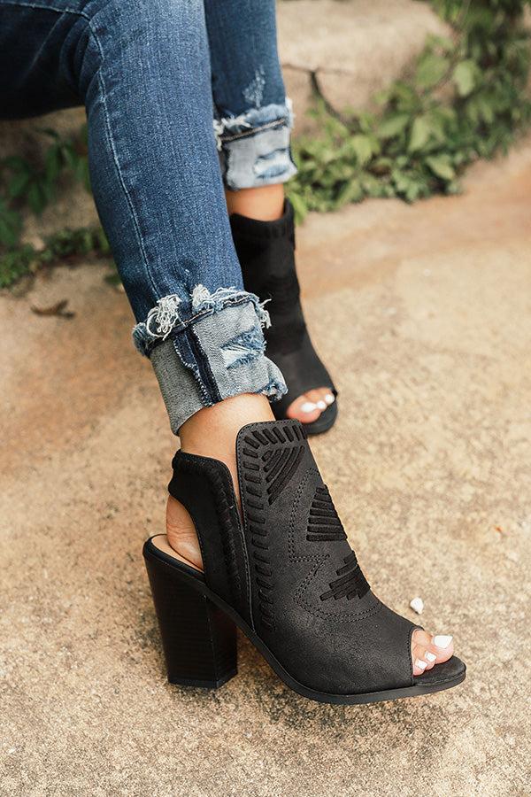 Impressions The Torrance Peep Toe Bootie in Black