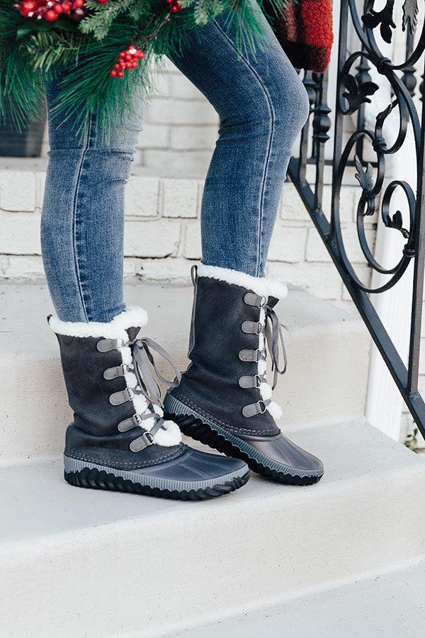 Impressions The Ula Flannel Lined Boot In Charcoal