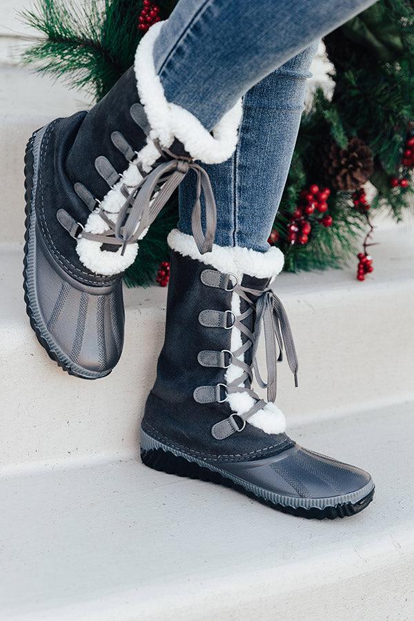 Impressions The Ula Flannel Lined Boot In Charcoal