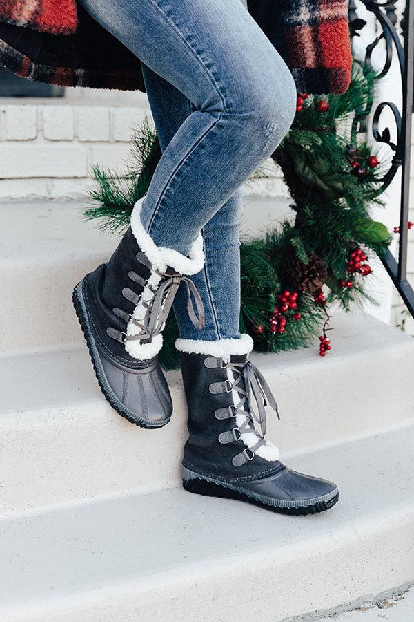 Impressions The Ula Flannel Lined Boot In Charcoal