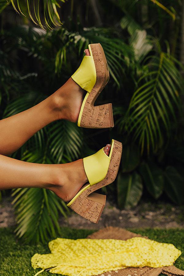 Impressions The Utopia Patent Heel in Lime Punch