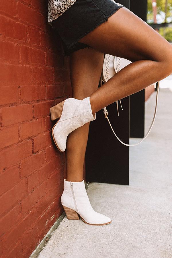 Impressions The Vinny Faux Leather Bootie in Stone