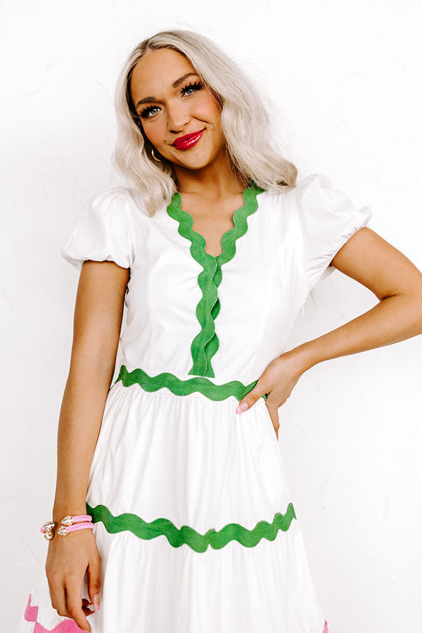 Impressions The Westerly Midi Dress In White