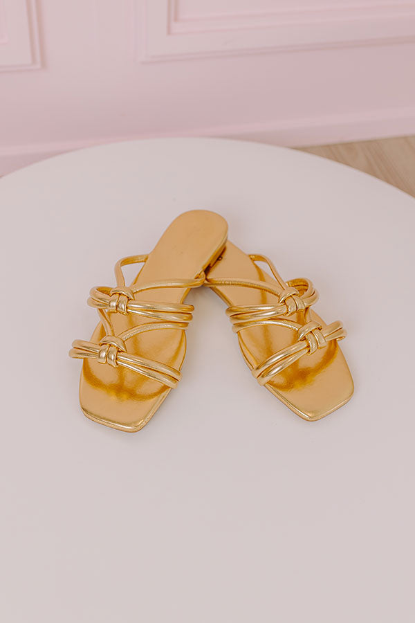 Impressions The Willa Metallic Sandal In Gold
