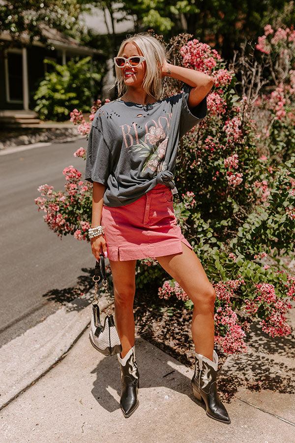 Impressions The Willow High Waist Skort In Rose