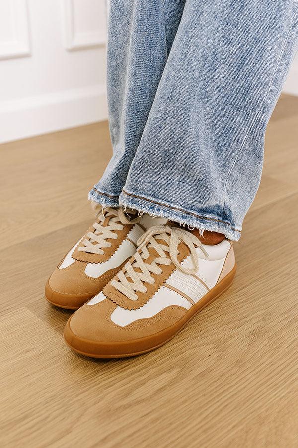 Impressions The Zoey Faux Leather Sneaker In Camel
