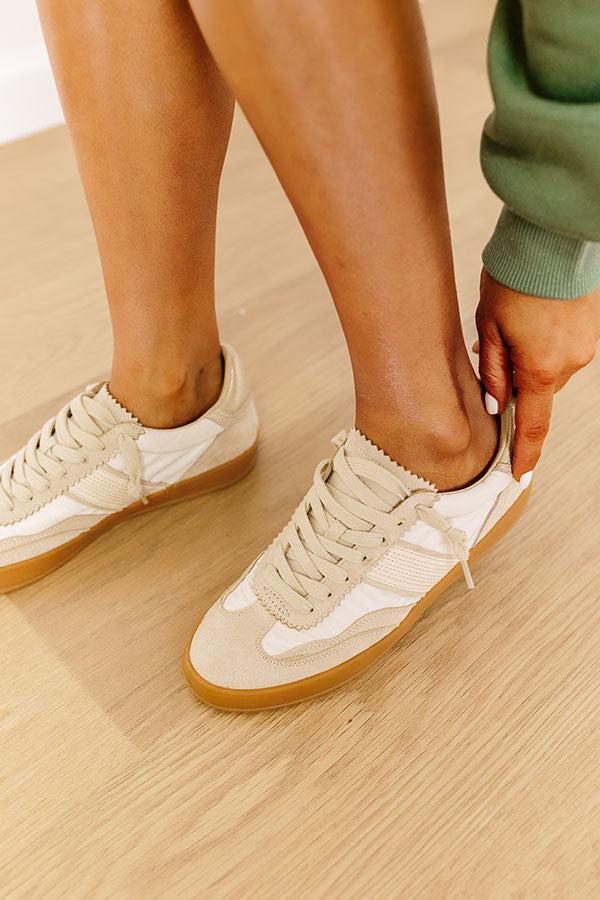 Impressions The Zoey Faux Suede Sneaker In Stone