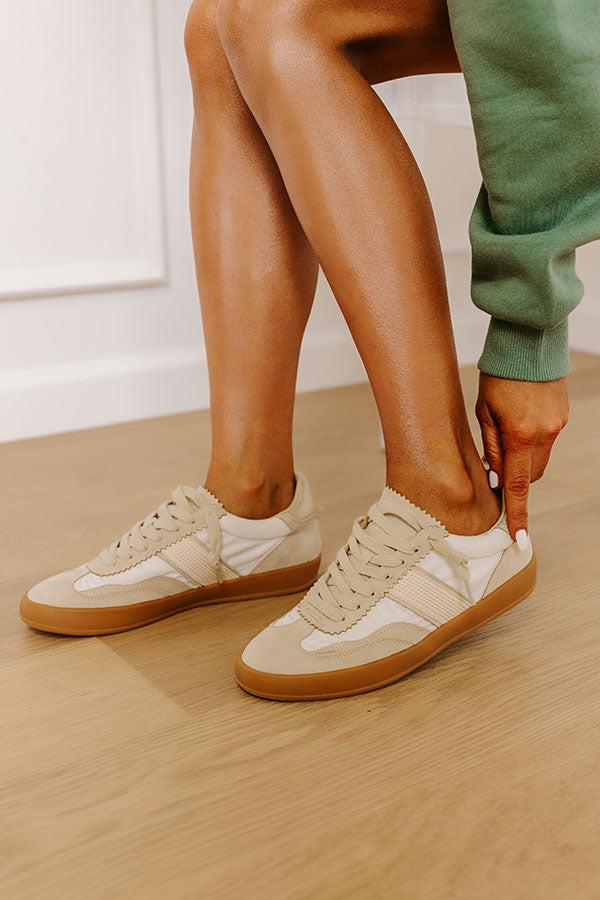 Impressions The Zoey Faux Suede Sneaker In Stone