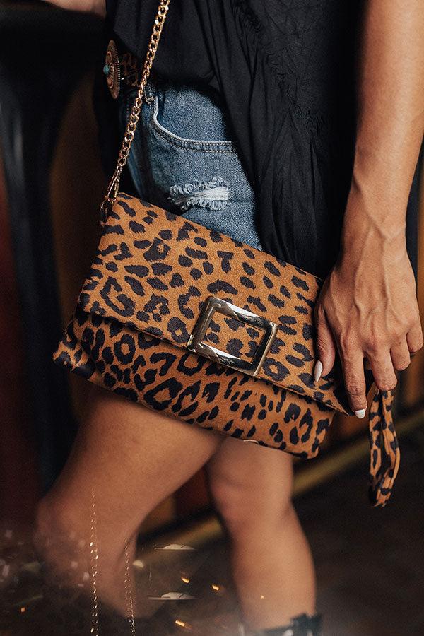 Impressions Think Pretty Leopard Clutch