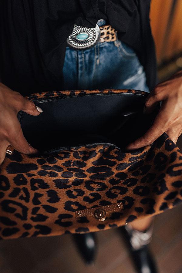 Impressions Think Pretty Leopard Clutch