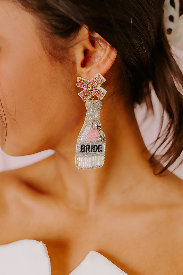 Impressions Toast To The Bride Earrings In Silver