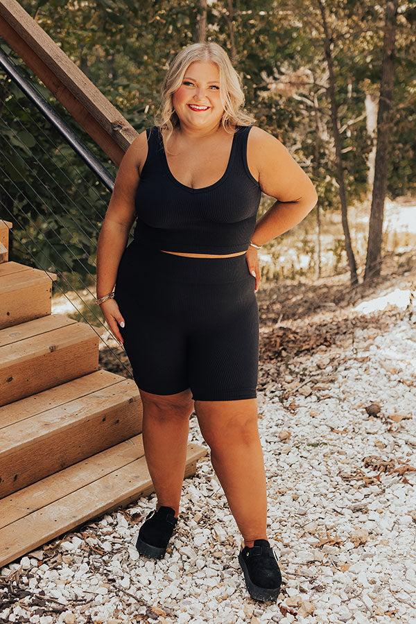 Impressions Trailside Cutie Ribbed Crop Top Curves