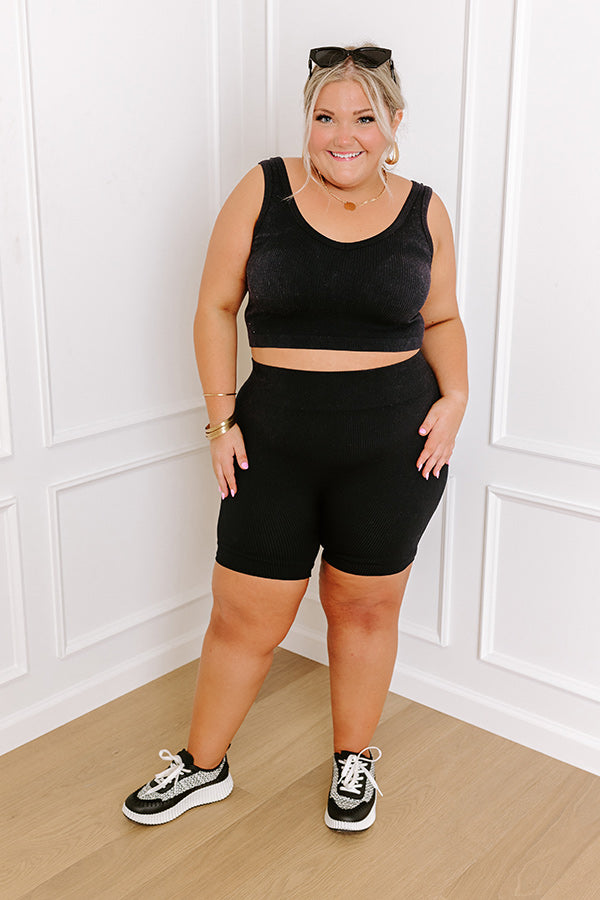 Impressions Trailside Cutie Ribbed Crop Top Curves