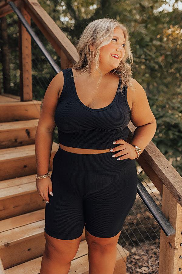 Impressions Trailside Cutie Ribbed Crop Top Curves