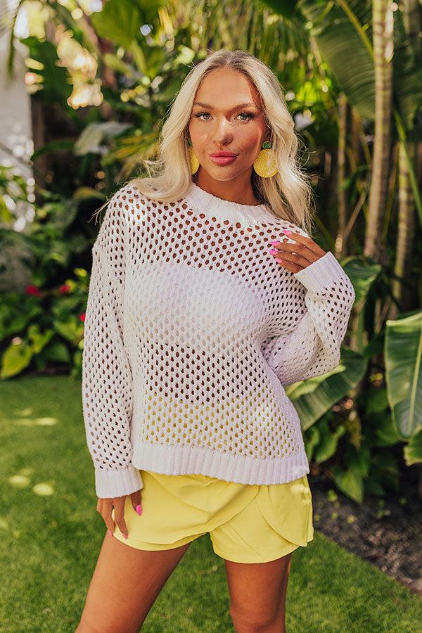 Impressions Tranquil Horizon Knit Top In Ivory