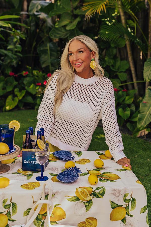 Impressions Tranquil Horizon Knit Top in Ivory