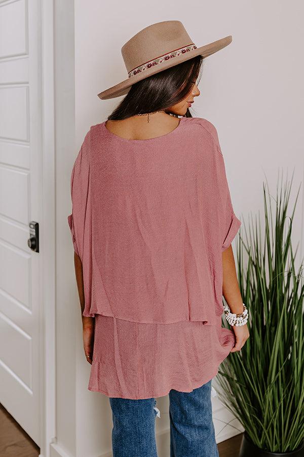 Impressions Tranquil Time Shift Top In Blush
