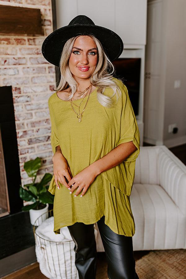 Impressions Tranquil Time Shift Top In Lime Punch