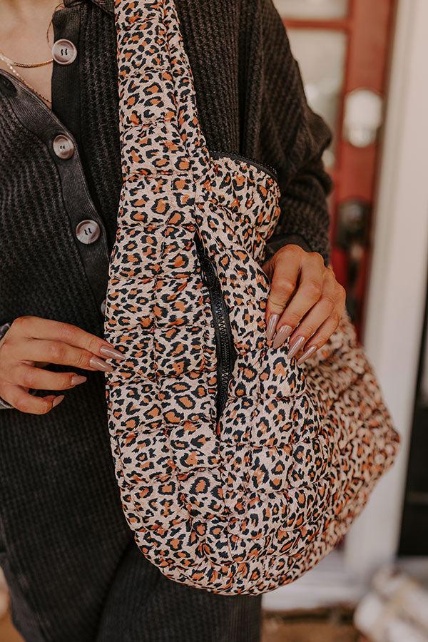 Impressions Travel Far Puffer Tote In Leopard