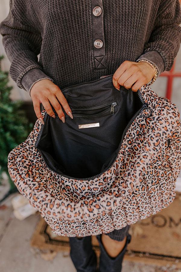 Impressions Travel Far Puffer Tote In Leopard