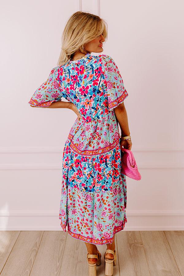 Impressions Tropical Bloom Midi In Blue