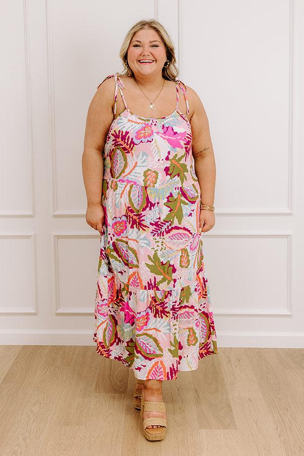 Impressions Tropical Dreams Midi Dress Curves