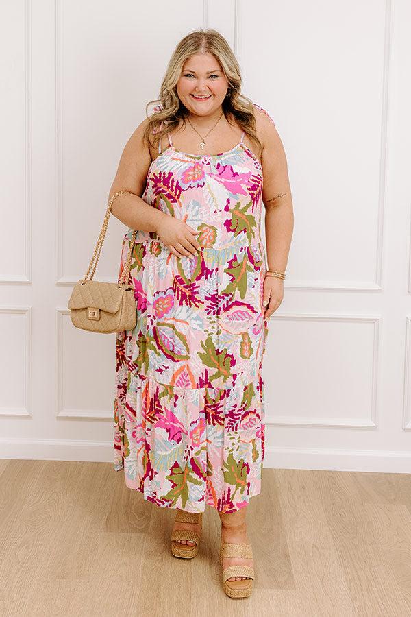 Impressions Tropical Dreams Midi Dress Curves