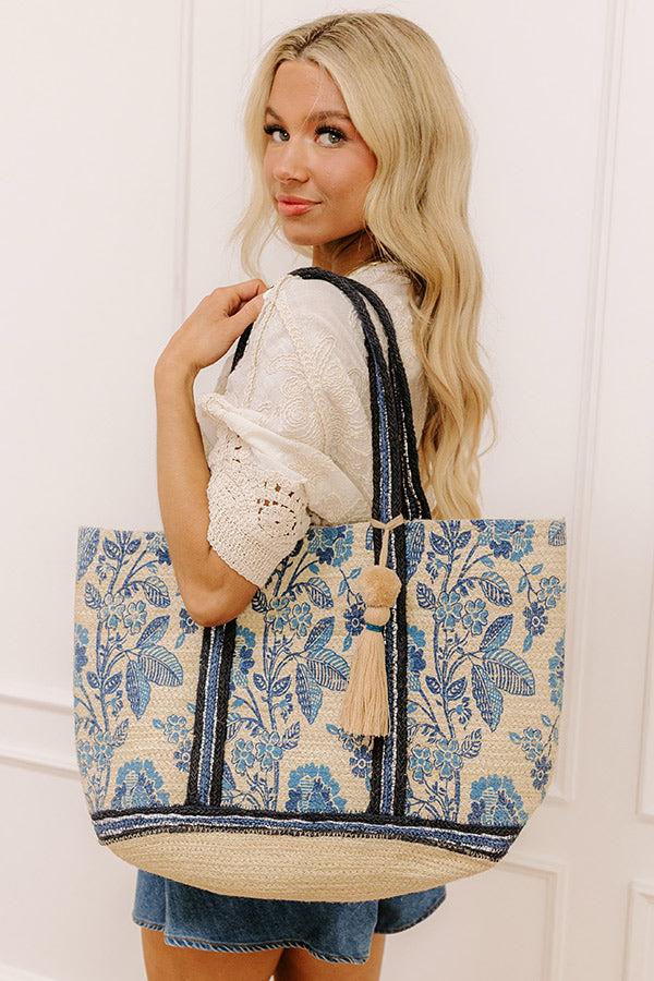 Impressions Tropical Escape Floral Jute Tote