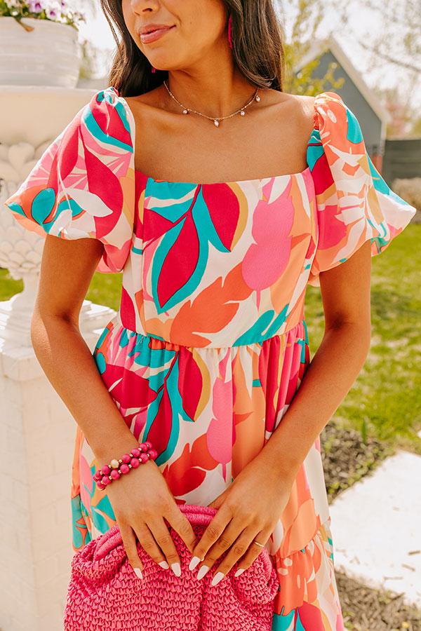 Impressions Tropical Getaway Floral Maxi Dress