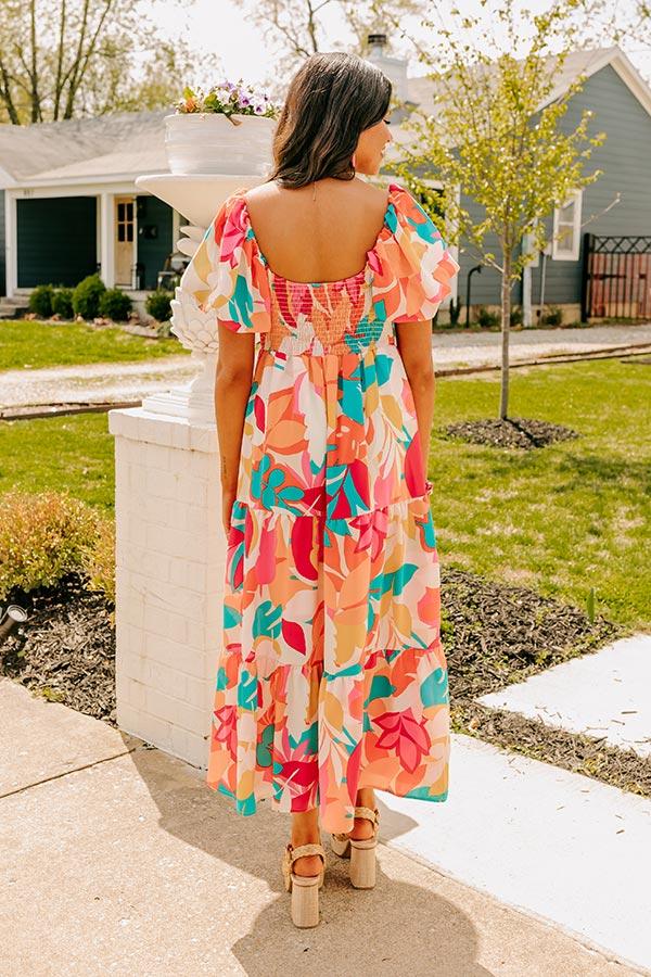 Impressions Tropical Getaway Floral Maxi Dress