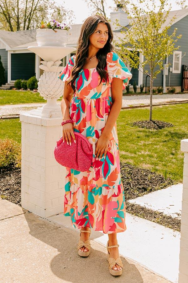 Impressions Tropical Getaway Floral Maxi Dress