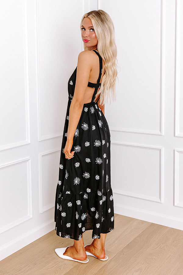 Impressions Tropical Oasis Embroidered Midi